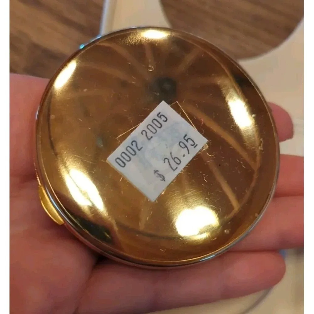 Roman Inc. USA Fancy Women's Flip Flop Shoe Gold Plate Mirror‎ Compact